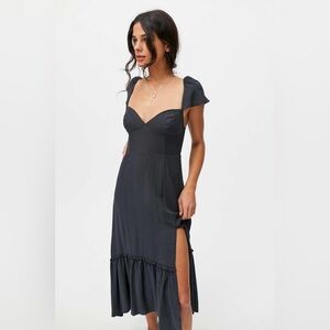 Urban Outfitters siren  midi dress in black